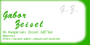 gabor zeisel business card